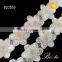 Jacquard sequin fabric flower trim for dress decoration