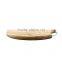 Round board natural bamboo cutting board with handle