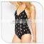 Factory Custom High Quality Slip Back Cross Swim Suite With Fruit Print