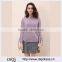 Purple Women Asymmetric Lace-up Shoulder Sweater(DQE0030TS)