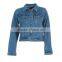 China clothing women denim jacket supplier/ denim jacket for women