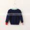 Warm girls rainbow and cloud pattern patchwork sweater pullover with cheap price