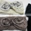 Fashion Hot bow designer knitted lace floral acrylic new headband for winter