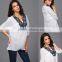 female fat ladies trendy XXLagre cotton national embroidery blouses