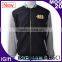 Men Wholesale Satin Wool with black leather sleeves Custom Bomber Varsity Jacket