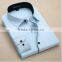 Solid color shirt China supplier competitive price oem fancy printed collar&cuff western shirt for men