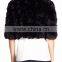 YR959 Unique design Rabbit Fur Jacket for Wedding Cropped Rabbit Fur Garment