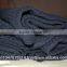 Hand woven organic linen dark blue waffle towel