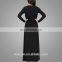 Long Sleeve Maxi Dress with Hole Design Neck Casual Long Skirt for Women Wear