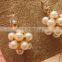 2017 New Hot Fashion Fine Jewelry Wholesale Dazzling Shine Rhinestones Pearl Light Neckband Women Stud Earrings