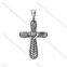 2017 ruby popular wholesale stainless steel crucifix catholic cross pendant