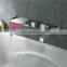Bathroom Wall Mount Bathtub LED Widespread Waterfall Bathtub Faucet Set