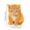 Yellow Cat Fabric Embroidery Patches Custom
