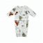 wholesale cute style white cartoon printing soft faux suede Newborn baby sleeping gown