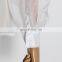TWOTWINSTYLE Patchwork Ruffles Blouses Female Lapel Collar Lantern Long Sleeve Irregular Shirts