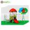 Cost-effective children outdoor playground equipment kids plastic swing and slide for garden JMQ-G086D