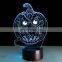 Halloween Pumpkin 3D Lamp Halloween Night Nights LED Acrylic Illusion Lamp Living Room Decoration