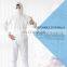 Disposable coverall with hood for fiberglass products manufacturing