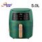 Automatic 5.0L 1350W Healthy Oil Free Cooking Digital Electric Oven Blue Electric Air Deep Fryer