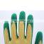 Crinkle Rubber Coated Superior Grip Work Gloves Tear resistance Textured Latex Construction Safety Gloves For Fishing Industry