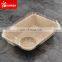 2 Compartment Biodegradable Takeaway Food Box With Plastic Lid