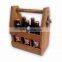 Brown 6 Package Box Custom Logo Custom Wooden Box Beer caddy