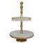 gold plated 2 tier cake stand