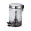 Hot selling simple printing pattern design 3L5L12L stainless steel garbage bin strong pedal home decoration waste bin