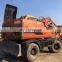 Doosan dh140w-7 wheel excavator , Used doosan dh140 dh150 dh160 dh210 excavators , Korea made machine