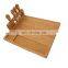 Premium Quality Bamboo Cheese Charcuterie Board Set With 4 Cutlery Set