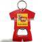 Customize Logo T Shirt Shape Bottle Opener for Promotion