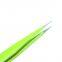 Small tweezers for hand account Guka cute manual diy sticker point elbow hand account clip tool sewing grafting false eyelashes green Straight head