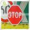 Traffic safety octagon seamless aluminum solar LED warning sign