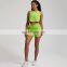 Wholesale Nude Breathable Sleeveless Crop Tank Top Loose Casual Elastic Pocket 2 Piece Sports Gym Yoga Set Women Fitness Wear