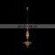 Modern luxury home hotel decoration living room brass glass linear pendant lamp brass glass shade chandelier