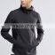 2016 Autumn Long Sleeve Men Black Shirt With Elasticated Funnel Neck In Regular Fit