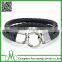 Genuine PU leather stainless steel Magnetic Clasp bracelets for Birthday gift