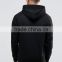 Wholesale oem pocket high quality drawstring black pullover hoodies