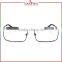 Laura Fairy Italy Designer Black Rectangle Metal Spectacle Optical Frame For Unisex