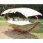 KD Design Swing Solid Sunshade Roof Wooden Stand Garden Double Sun Bed