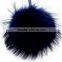 Top auality facotry direct sale 15cm colorful animal fur pom poms keychain New genuine raccoon fur ball key ring
