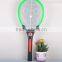  Hot selling doog quality fly catcher swatter supplier recharge mosquito racket with Led light