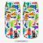 Fashion Popupar Socks High Quality 3d Digital Full Print Colorful Ankle Socks Sports Unisex Custom Hot Sale Stretch Spandex