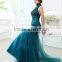2015 Woman Summer Dress Ellie Saab Sexy Luxurious Mermaid Hi Neck Beaded Sequins Prom Evening Formal Gown Brand Dress TPD238