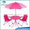 Outdoor leisure lovely kids folding beach chair with umbrella