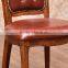Dining room furniture rubber wood chair genuine leather dining chair