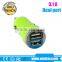 mobile phone portable 5v 3.1a dual port car charger for iPhone
