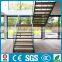 indoor attic prefabricated glass wood stairs