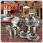 The butterfly shape Knob Korean looking nice packing 6pcs induction stainless steel cooking pot set perfectly for promotion