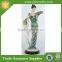 Custom Printed Resin White Color With Flower Dress Lady Figurines